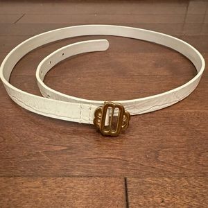 Maje white croc belt size 1